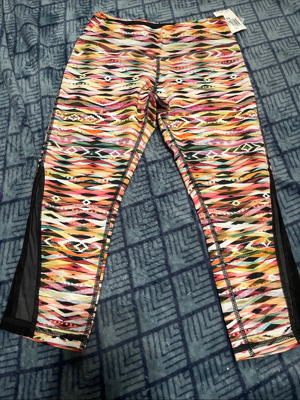 Pink Lotus Multicolor Watercolor-Print Leggings